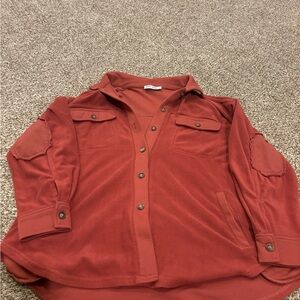 Burnt orange jacket!